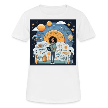 The Dreamers Planner - Women's Breathable T-Shirt - white - Front - AI Model Female 172 dark (172cm)