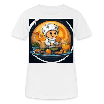 Les planètes gastronomiques - T-shirt respirant Femme - blanc - Devant - AI Model Female 172 dark (172cm)