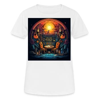 L’instrument Escape - T-shirt respirant Femme - blanc - Devant - AI Model Female 172 dark (172cm)