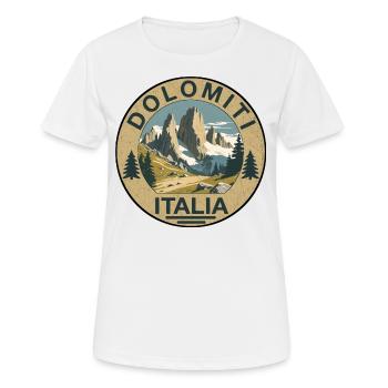 Dolomites rondes - T-shirt respirant Femme - blanc - Devant - AI Model Female 172 dark (172cm)