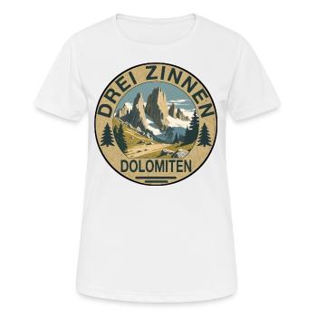 Three Peaks Round - Women's Breathable T-Shirt - white - Front - AI Model Female 172 dark (172cm)