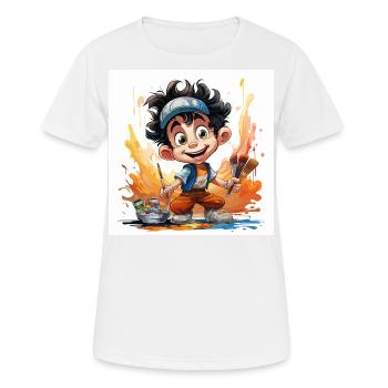 Creative Critique Circle : Commentaires sur l’art pour Hobbyis - T-shirt respirant Femme - blanc - Devant - AI Model Female 172 dark (172cm)