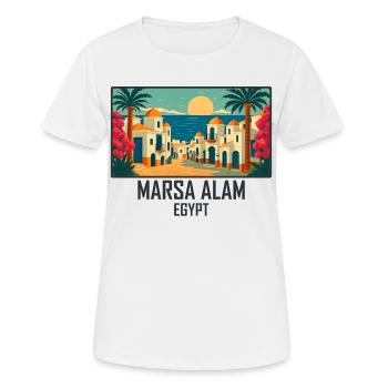 Marsa Alam Aegypten - Frauen T-Shirt atmungsaktiv - Weiß - Vorne - AI Model Female 172 dark (172cm)
