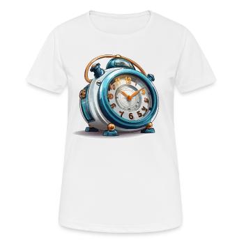 Réveil rétro - T-shirt respirant Femme - blanc - Devant - AI Model Female 172 dark (172cm)