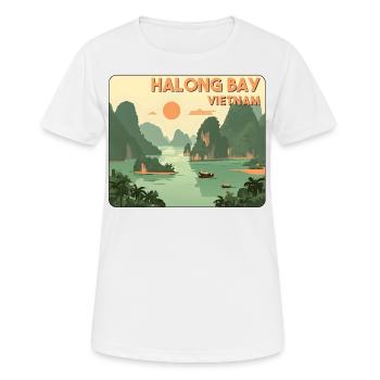 Baie d’Halong, Vietnam - T-shirt respirant Femme - blanc - Devant - AI Model Female 172 dark (172cm)