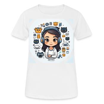 Académie de développement d’applications - T-shirt respirant Femme - blanc - Devant - AI Model Female 172 dark (172cm)