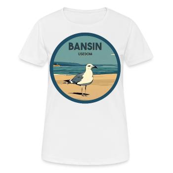 Bansin Moewe - Frauen T-Shirt atmungsaktiv - Weiß - Vorne - AI Model Female 172 dark (172cm)