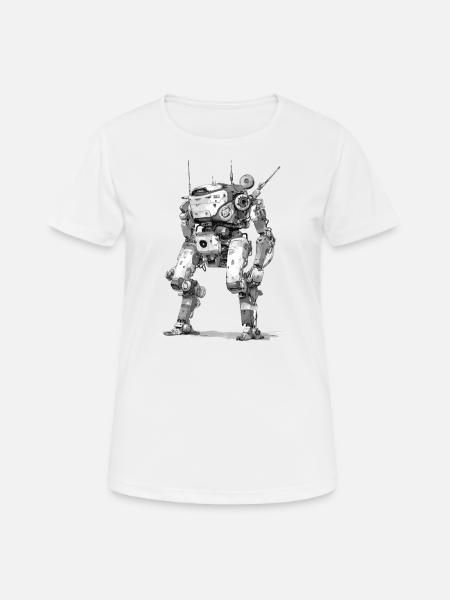 Sci-Fi Mech Roboter Mech für Nerds & Geeks - Frauen T-Shirt atmungsaktiv - Weiß