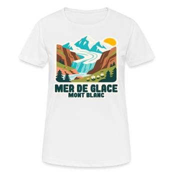 Mer de glace glacier - Women's Breathable T-Shirt - white - Front - AI Model Female 172 dark (172cm)