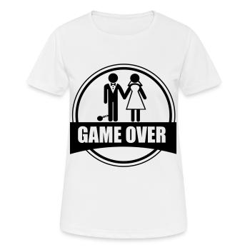 Game over - Stag do - Hen party - Funny - Frauen T-Shirt atmungsaktiv - Weiß - Vorne - AI Model Female 172 dark (172cm)