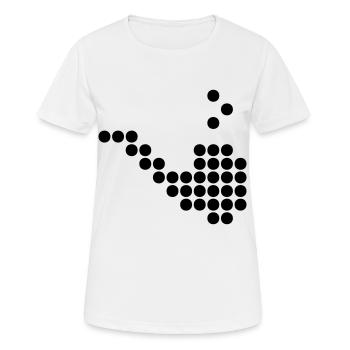 pipe dots - Frauen T-Shirt atmungsaktiv - Weiß - Vorne - AI Model Female 172 dark (172cm)