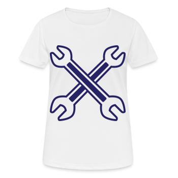 Clé Crossed - T-shirt respirant Femme - blanc - Devant - AI Model Female 172 dark (172cm)
