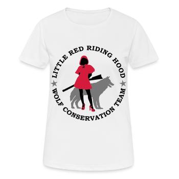 Wolf Erhaltung Team - Frauen T-Shirt atmungsaktiv - Weiß - Vorne - AI Model Female 172 dark (172cm)
