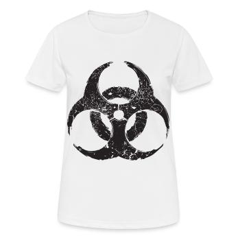 Biohazard - Grunge Texture - Women's Breathable T-Shirt - white - Front - AI Model Female 172 dark (172cm)