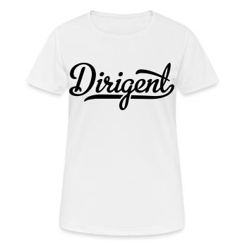 Chef d’orchestre - T-shirt respirant Femme - blanc - Devant - AI Model Female 172 dark (172cm)