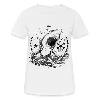 The King of the Sharks - Women's Breathable T-Shirt - white - Front - AI Model Female 172 dark (172cm)