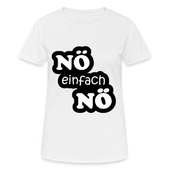 Funny. funny. Nope, simply no. Nope. No. No. Nope. - Women's Breathable T-Shirt - white - Front - AI Model Female 172 dark (172cm)