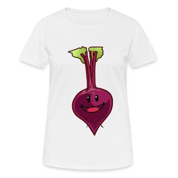 Rübe Rote Beete Gemüse Vegan Veganer Nahrung - Frauen T-Shirt atmungsaktiv - Weiß - Vorne - AI Model Female 172 dark (172cm)