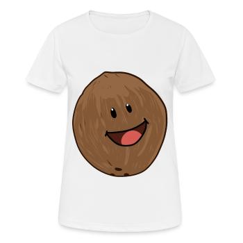 Kokosnuss Kokos Nüsse Nuss Kokosnüsse - Frauen T-Shirt atmungsaktiv - Weiß - Vorne - AI Model Female 172 dark (172cm)