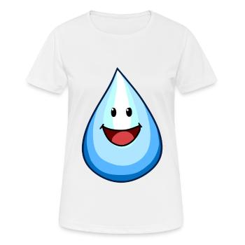Gouttes d’eau Gouttes gouttes de pluie Pluie - T-shirt respirant Femme - blanc - Devant - AI Model Female 172 dark (172cm)