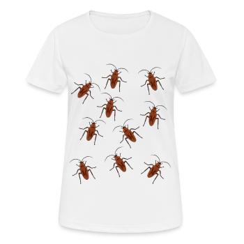 Cafard cafard insecte - T-shirt respirant Femme - blanc - Devant - AI Model Female 172 dark (172cm)