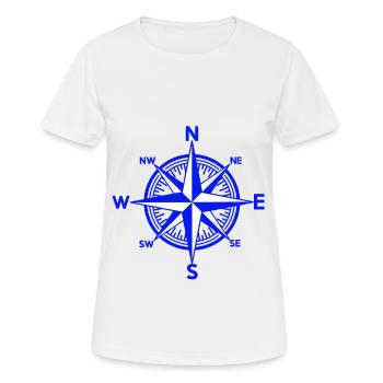 Nautik Windrose Maritime Navigation Maritime Marine - T-shirt respirant Femme - blanc - Devant - AI Model Female 172 dark (172cm)