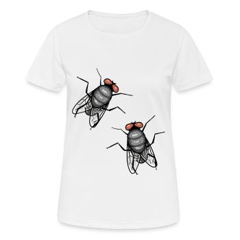 Mouche Insectes Insectes Animaux Animaux Vermine - T-shirt respirant Femme - blanc - Devant - AI Model Female 172 dark (172cm)