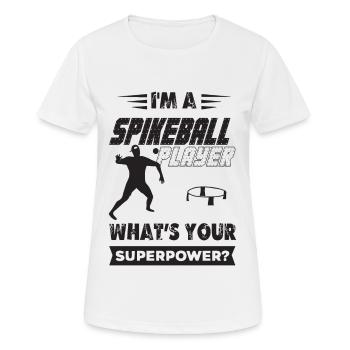I'm a Spikeball Player What's your Superpower ? - Women's Breathable T-Shirt - white - Front - AI Model Female 172 dark (172cm)