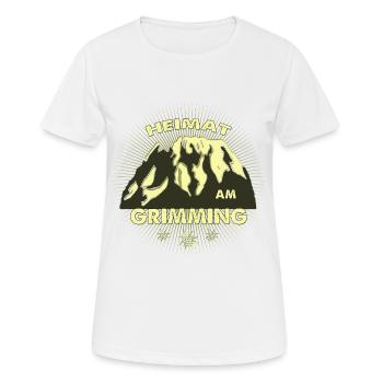 Grimming Steiermark - Frauen T-Shirt atmungsaktiv - Weiß - Vorne - AI Model Female 172 dark (172cm)