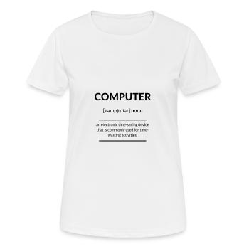 Computer 2k20 Edition - Frauen T-Shirt atmungsaktiv - Weiß - Vorne - AI Model Female 172 dark (172cm)