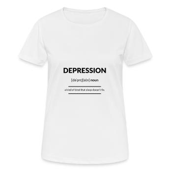Depression 2k20 Edition - Women's Breathable T-Shirt - white - Front - AI Model Female 172 dark (172cm)