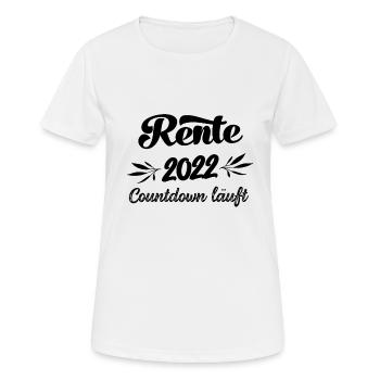 Rentner 2022 Countdown läuft Rente 2022 Ruhestand - Frauen T-Shirt atmungsaktiv - Weiß - Vorne - AI Model Female 172 dark (172cm)