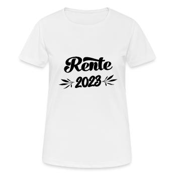 Rentner 2023 Countdown läuft Rente 2023 Ruhestand - Frauen T-Shirt atmungsaktiv - Weiß - Vorne - AI Model Female 172 dark (172cm)