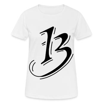 13 Number number number - Women's Breathable T-Shirt - white - Front - AI Model Female 172 dark (172cm)