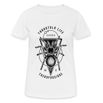 Tarentule Géométrique Indie Pet Spider Propriétaire Vintage - T-shirt respirant Femme - blanc - Devant - AI Model Female 172 dark (172cm)