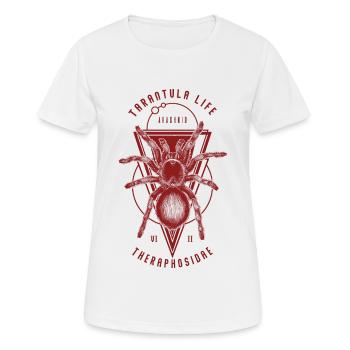 Tarentule Géométrique Indie Pet Spider Propriétaire Vintage - T-shirt respirant Femme - blanc - Devant - AI Model Female 172 dark (172cm)