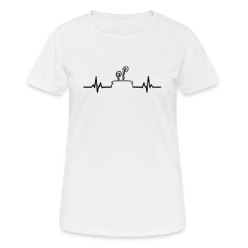 Chaudron noir ECG Halloween - T-shirt respirant Femme - blanc - Devant - AI Model Female 172 dark (172cm)