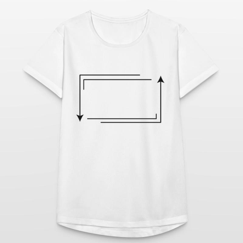 Arrow Frame Rectangular Shape Decoration Women's Breathable T-Shirt
