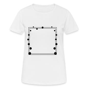 Gepunkteter Rahmen Quadratisch schwarz - Frauen T-Shirt atmungsaktiv - Weiß - Vorne - AI Model Female 172 dark (172cm)
