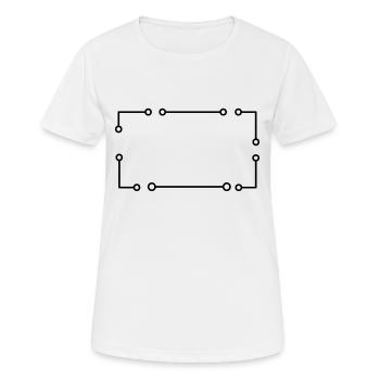 Schlichter Rahmen in schwarz Rechteck - Frauen T-Shirt atmungsaktiv - Weiß - Vorne - AI Model Female 172 dark (172cm)