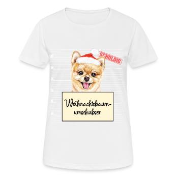 Weihnachtsbaum Umschubser Pommerscher - Frauen T-Shirt atmungsaktiv - Weiß - Vorne - AI Model Female 172 dark (172cm)