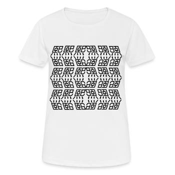 UNI-24 - Frauen T-Shirt atmungsaktiv - Weiß - Vorne - AI Model Female 172 dark (172cm)