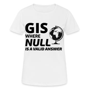 Geospatial Null Value Cartography GIS Humor - Women's Breathable T-Shirt - white - Front - AI Model Female 172 dark (172cm)