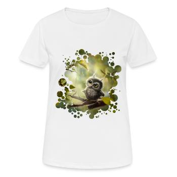Petite Chouette - T-shirt respirant Femme - blanc - Devant - AI Model Female 172 dark (172cm)