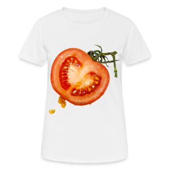 Tomate - Frauen T-Shirt atmungsaktiv - Weiß - Vorne - AI Model Female 172 dark (172cm)