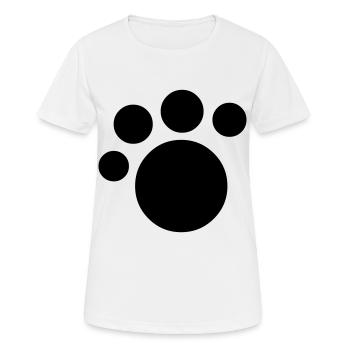 kids paw print - T-shirt respirant Femme - blanc - Devant - AI Model Female 172 dark (172cm)