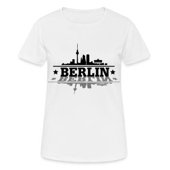 Berlin - Frauen T-Shirt atmungsaktiv - Weiß - Vorne - AI Model Female 172 dark (172cm)
