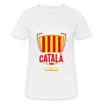 Soc CATALA Catalan Catalunya Catalona Catalonia - Women's Breathable T-Shirt - white - Front - AI Model Female 172 dark (172cm)