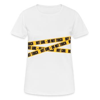 HOT GIRL DO NOT TOUCH - Sexy Girls LockBand - T-shirt respirant Femme - blanc - Devant - AI Model Female 172 dark (172cm)
