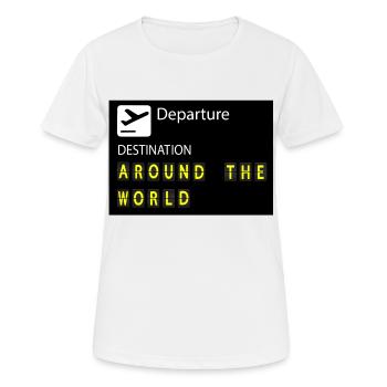 World tour - Women's Breathable T-Shirt - white - Front - AI Model Female 172 dark (172cm)